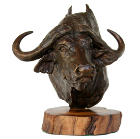 Buffalo Portrait bronze
